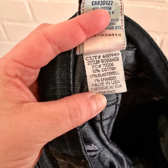 True Religion Women’s Denim Jeans Y2K Rock Low Rise Dark wash Blue Flare 28 - Picture 10 of 16